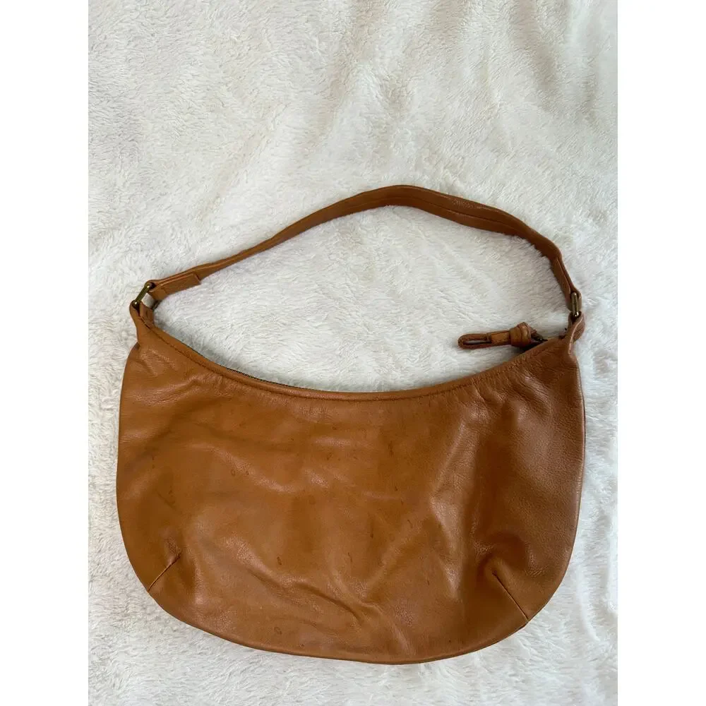 MADEWELL The Piazza Small Slouch Shoulder Bag Cognac Brown $128